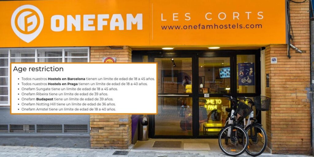 Onefam Hosels deletes the age restriction from its website