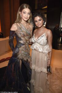Gigi Hadid and Selena Gomez at the 2018 Met Gala; their names are at the center of bridesmaid rumors.