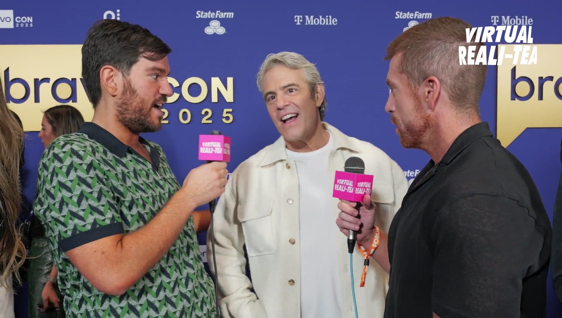 Andy Cohen speaks at BravoCon 2025 about his late-night interview with Karen Huger.