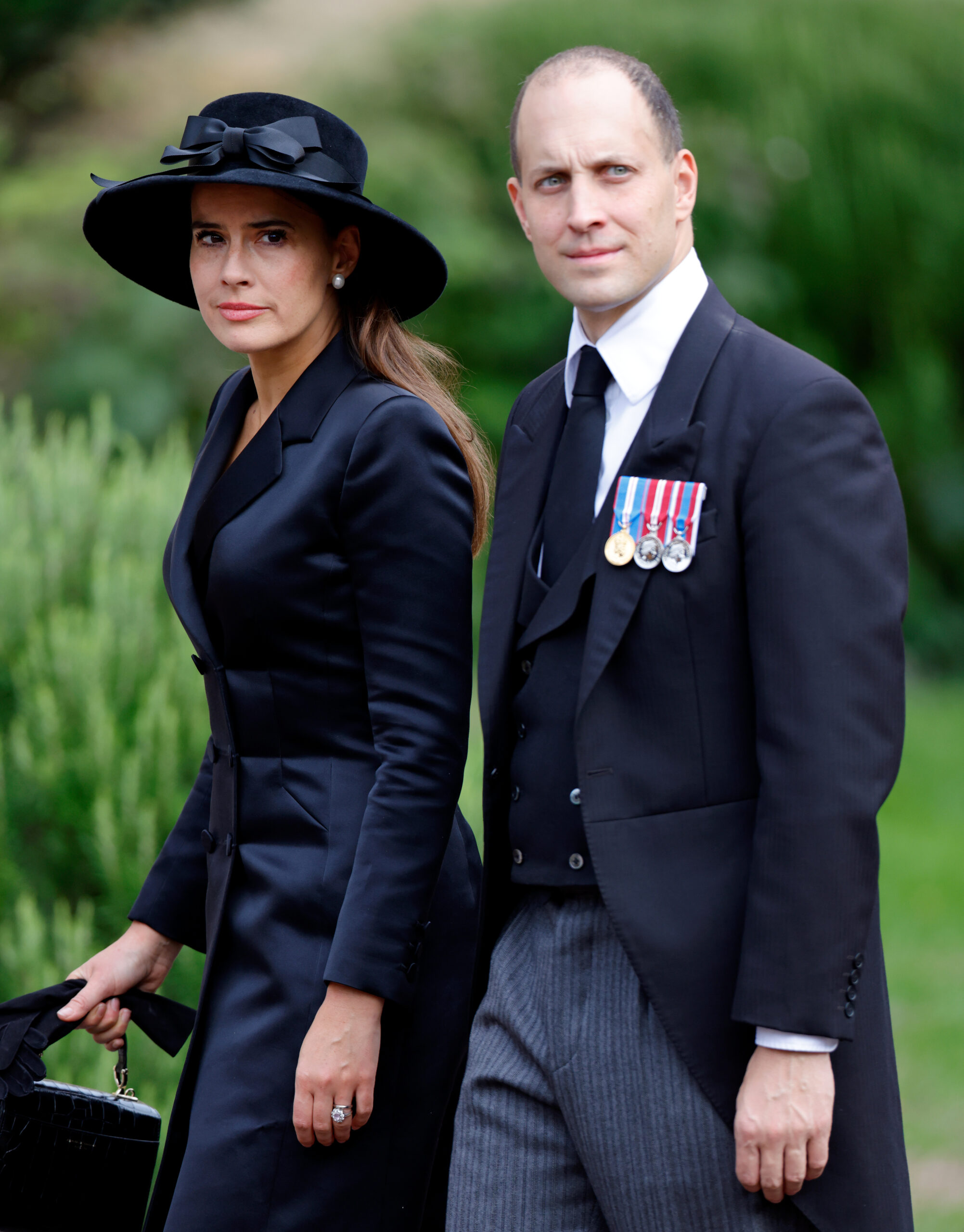 Lady Frederick Windsor with Lord Frederick Windsor at Queen Elizabeth II’s committal service in 2022