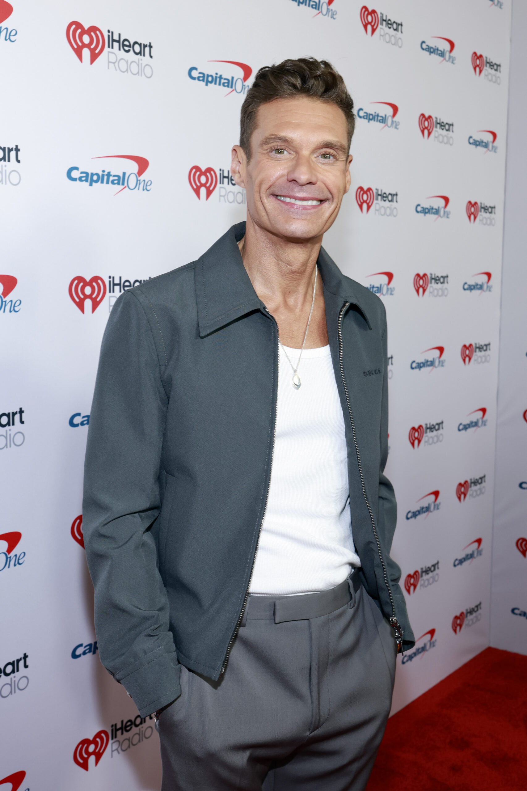 Ryan Seacrest on the red carpet; he said he was exercising hard and watching his diet ahead of turning 50.