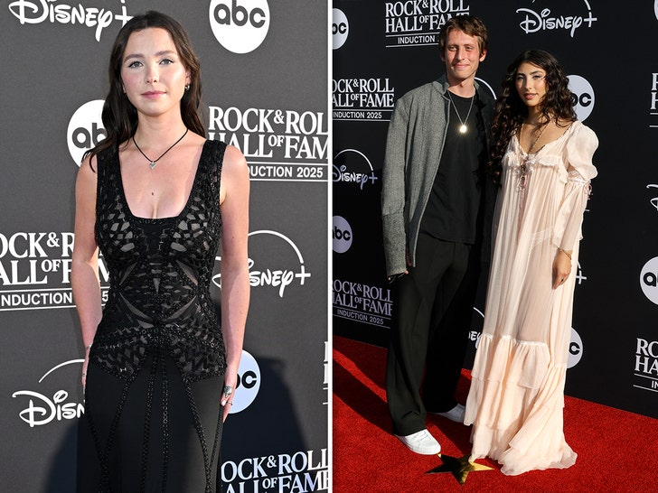 Lillian Jean Cornell, Christopher Nicholas Cornell, and Toni Cornell representing their father, Chris Cornell, at the 2025 Rock & Roll Hall of Fame.