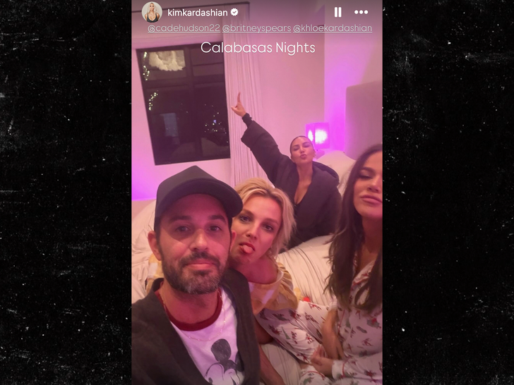 Kim Kardashian's Instagram Story selfie with Britney Spears and Khloé Kardashian