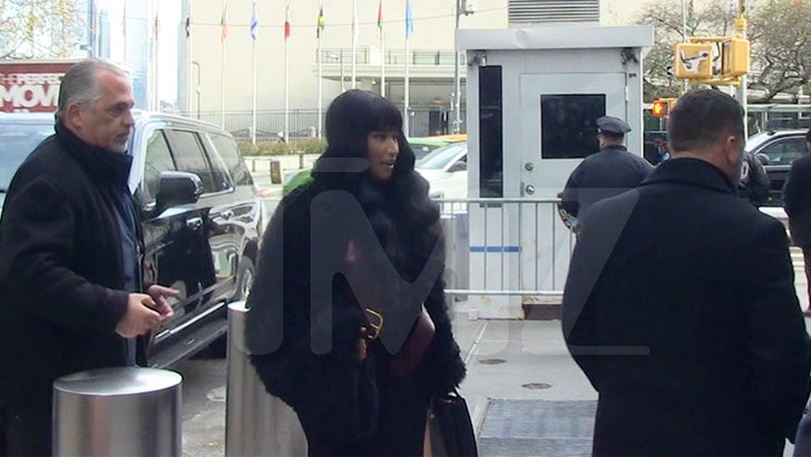 Nicki Minaj arriving at the United Nations in New York on Nov. 18, 2025