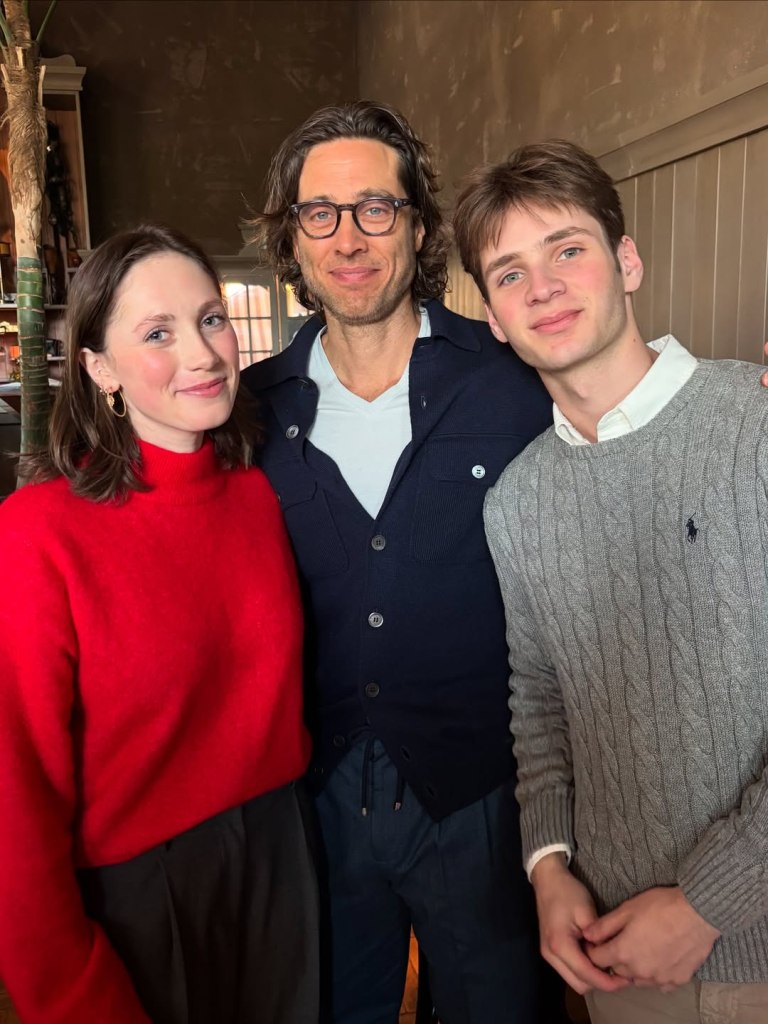 Gwyneth Paltrow with her husband Brad Falchuk and her son Moses Martin