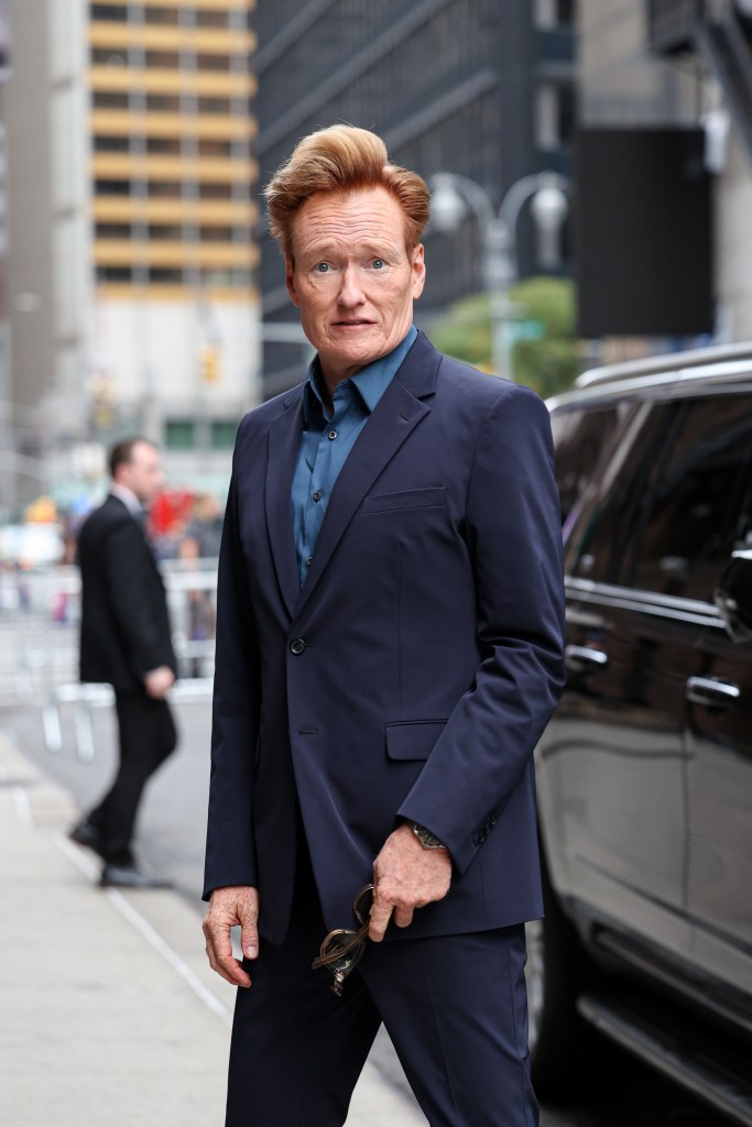 Conan O'Brien arriving for a television appearance, New York City