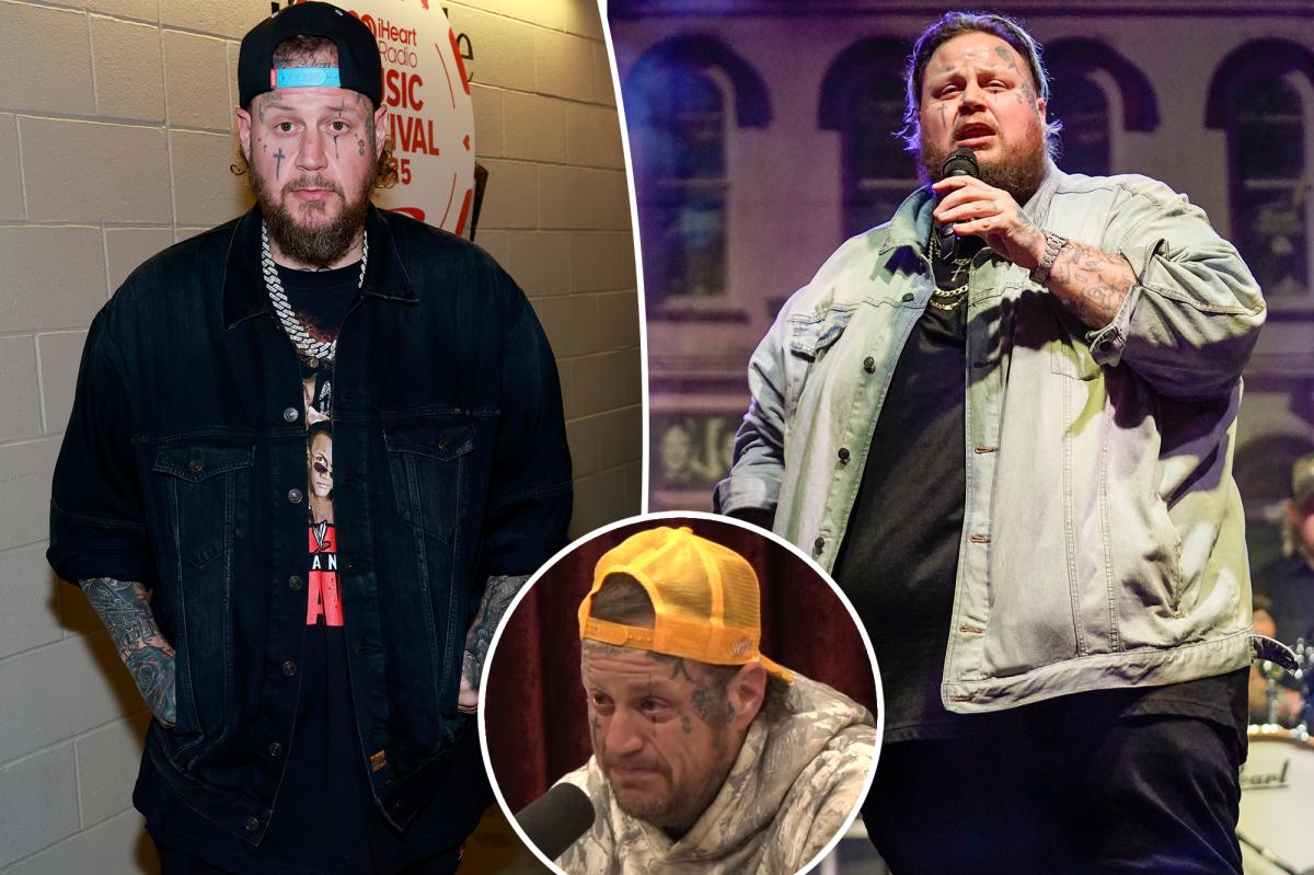 Jelly Roll in a recent photo shared by Page Six on X related to his 200-pound weight loss.