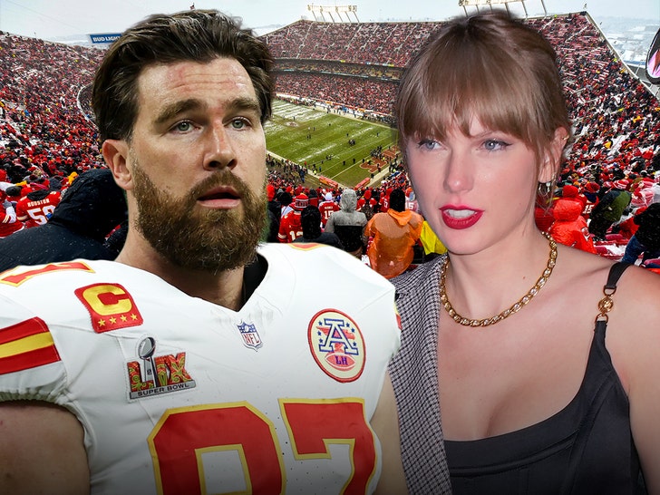 Taylor Swift arrives at Arrowhead Stadium on Christmas Day to support Travis Kelce during the Chiefs vs. Broncos game.