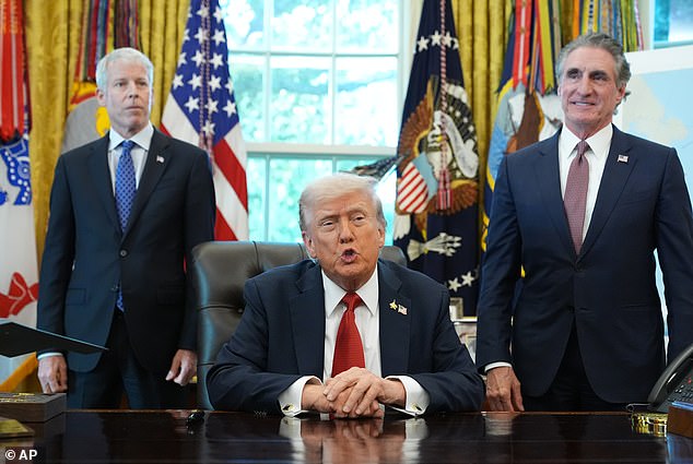 Donald Trump speaking at a rally; he called the Bad Bunny halftime choice "crazy"