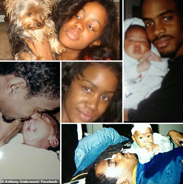 Collage of throwback photos shared by Anthony Underwood with his daughter Kianna