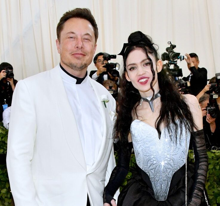 Elon Musk and Grimes at the Met Gala (Heavenly Bodies: Fashion & The Catholic Imagination).