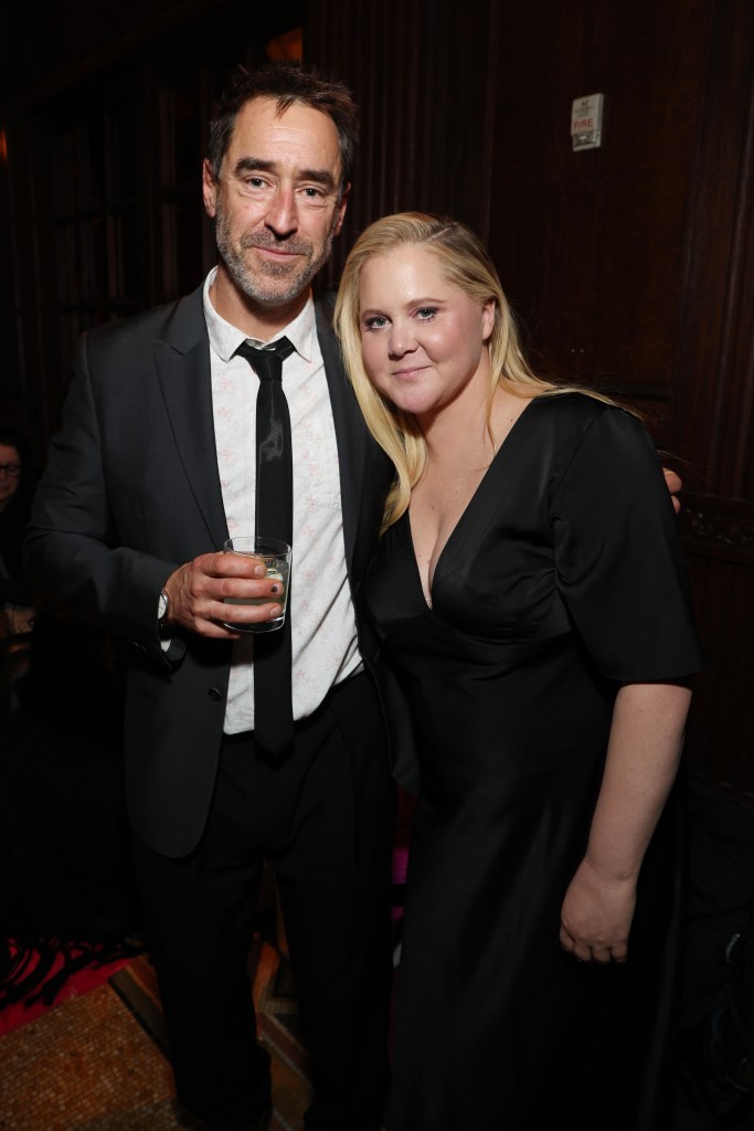 Chris Fischer and Amy Schumer attending the Kinda Pregnant premiere.