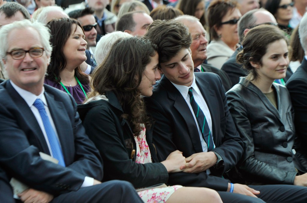 Tatiana Schlossberg and Jack Schlossberg pictured together at a ceremony in Ireland.