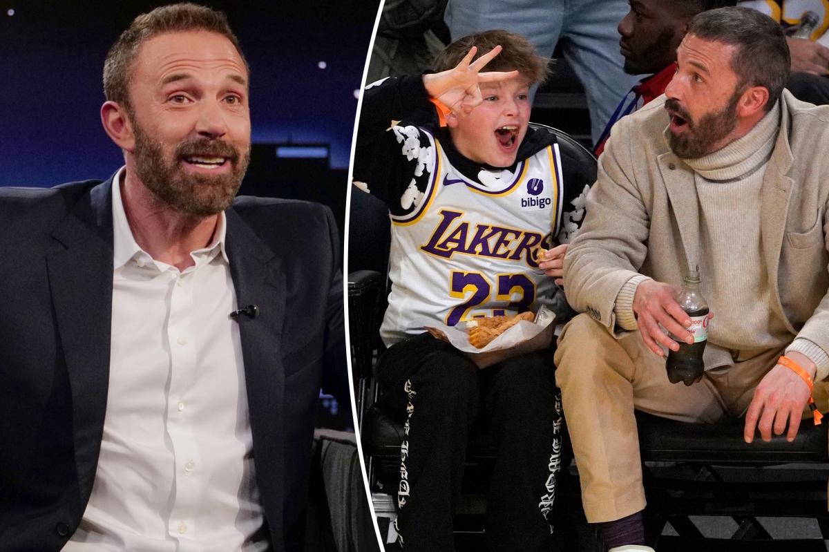 Ben Affleck during a TV appearance amid reports that his 13-year-old son asked for sports betting money