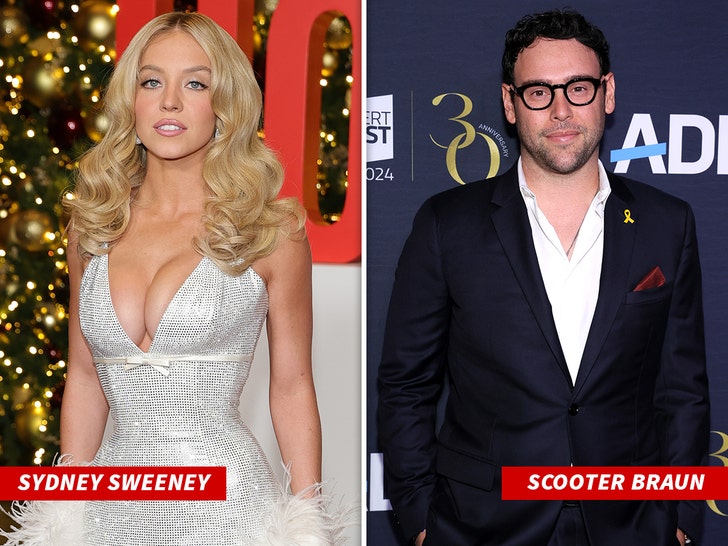 Sydney Sweeney and Scooter Braun (Getty Images)