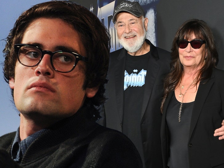 Composite image of Nick Reiner with his parents Rob Reiner and Michele Singer Reiner (Getty)