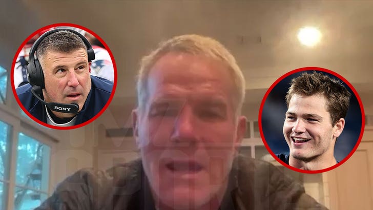 Brett Favre during a TMZ Sports interview discussing the Patriots