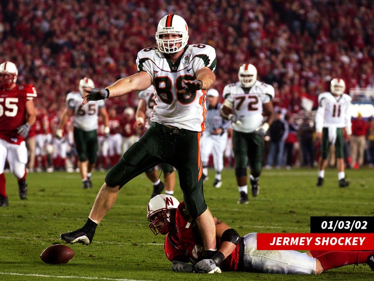 Jeremy Shockey with the Miami Hurricanes