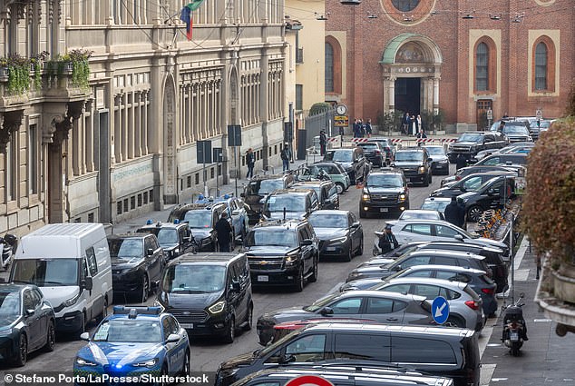 JD Vance's large motorcade clogged access roads around the Milan skating venue on Friday, delaying athletes and staff heading to their events - DailyMailUS