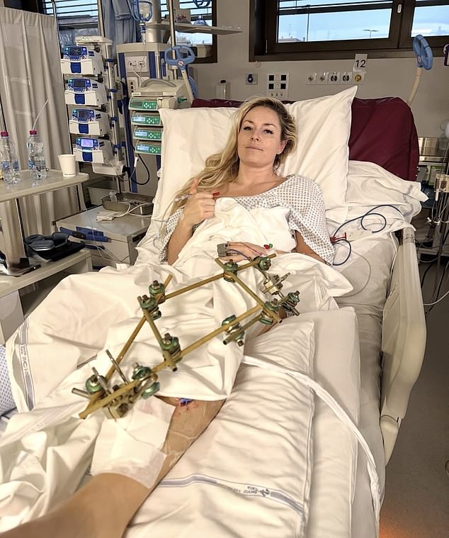 Lindsey Vonn shares an update from her hospital bed after suffering a complex tibia fracture requiring multiple surgeries.