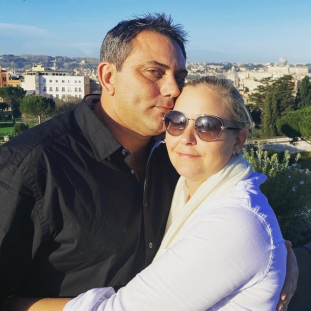 Virginia Giuffre is pictured with her husband Robert Giuffre - DailyMailUS