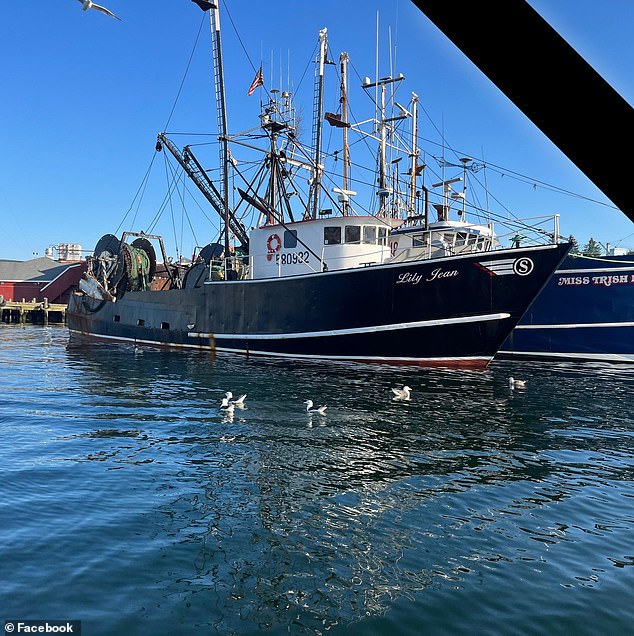 The 72-foot fishing boat, named the Lily Jean, sank on Friday just before 7am captained by Sanfilippo - DailyMailUS