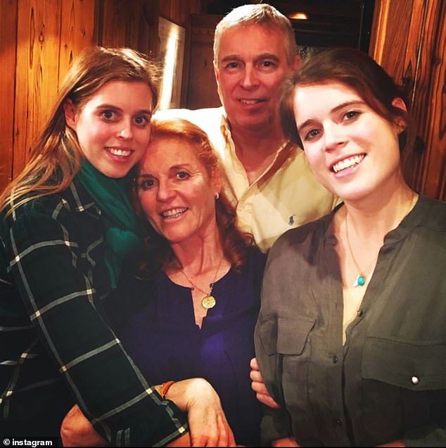 Sarah Ferguson and Prince Andrew with their daughters Princess Beatrice and Princess Eugenie