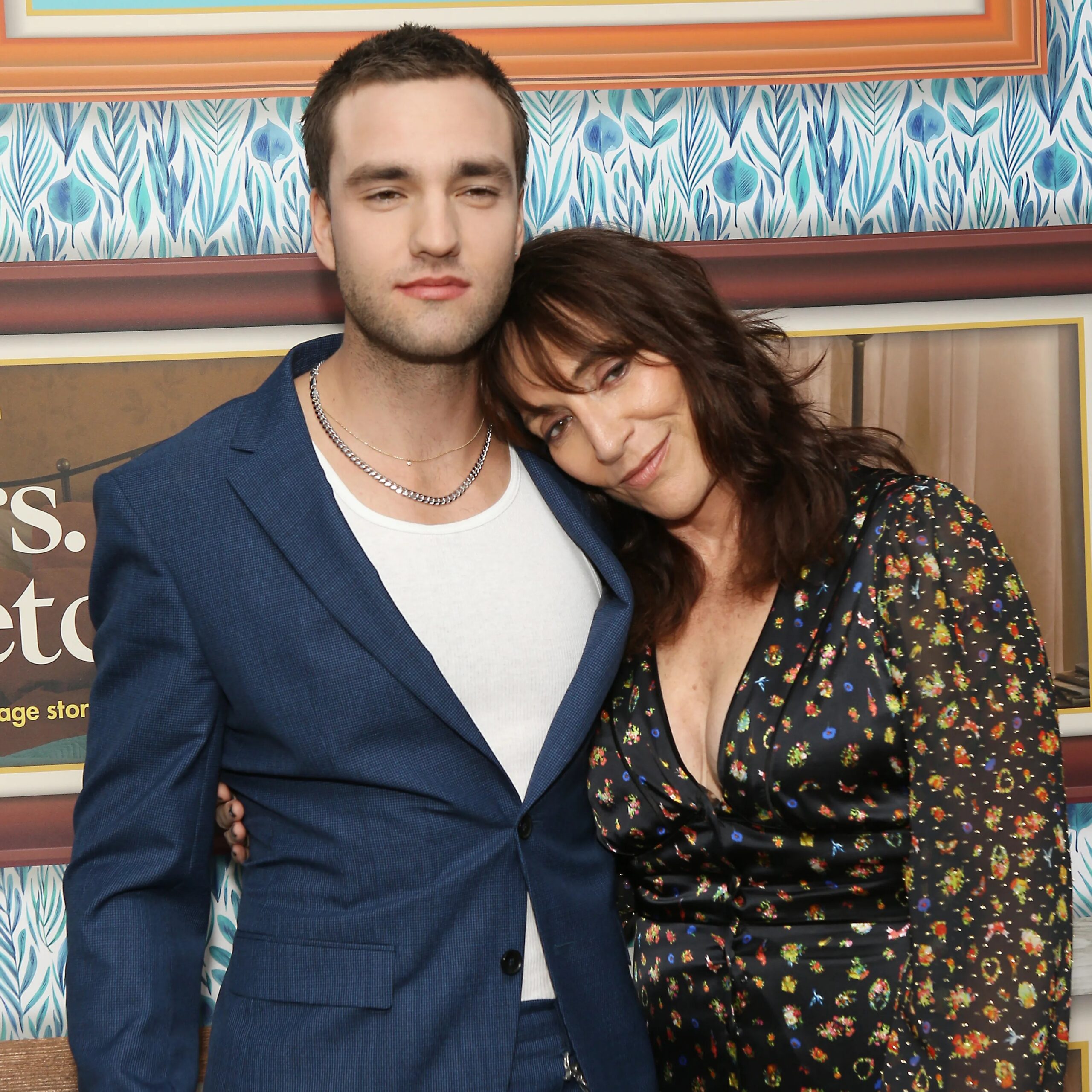 Jackson White and his mother Katey Sagal at a premiere for "Mrs. Fletcher" in Los Angeles on Oct. 21, 2019. - FilmMagic