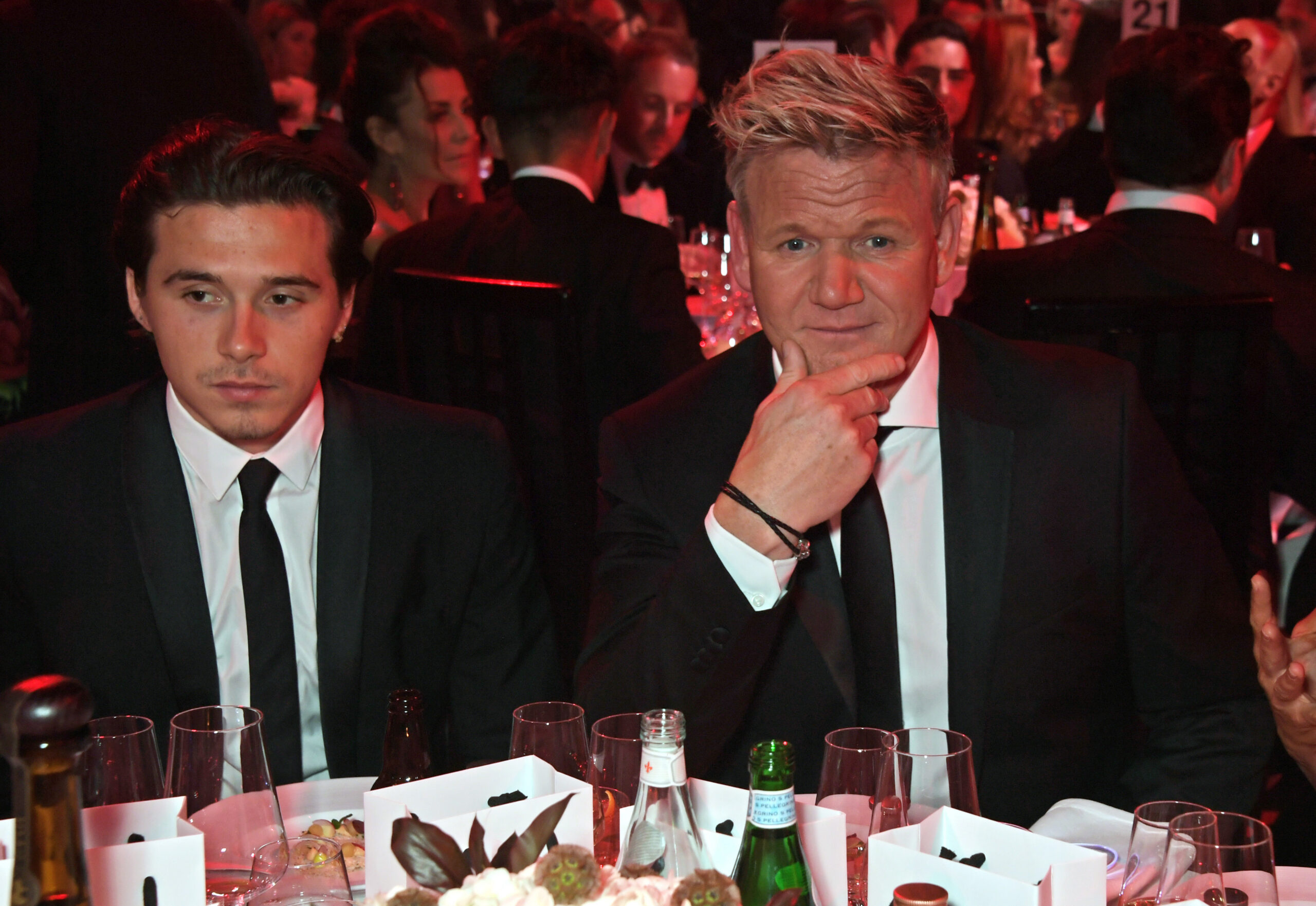 Brooklyn Beckham and Gordon Ramsay attend the GQ Men of the Year Awards 2019.