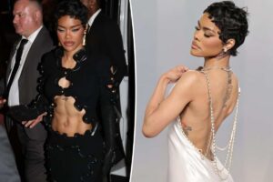 Teyana Taylor Stuns in Slinky Surreal Look at 2026 Oscars 3383872850