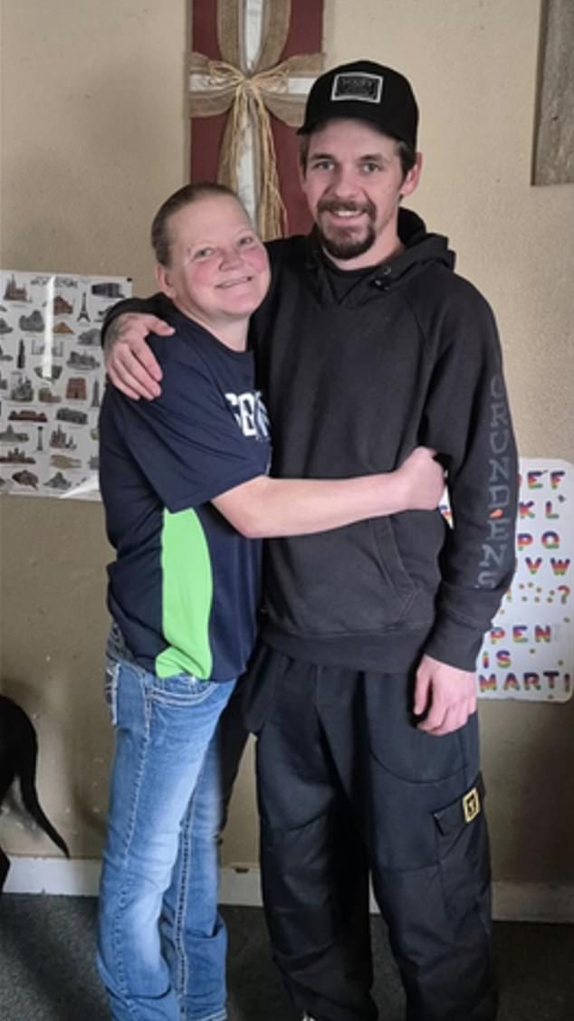 Todd Meadows with his mother, Angela Meadows