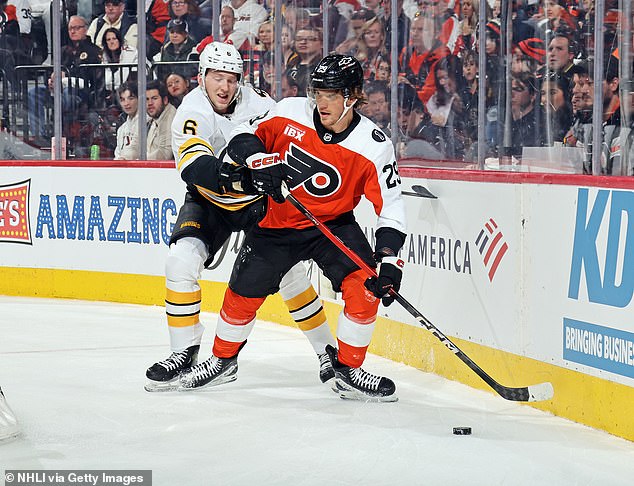 Boston Bruins vs. Philadelphia Flyers during the nationally televised game interrupted by ABC's Special Report