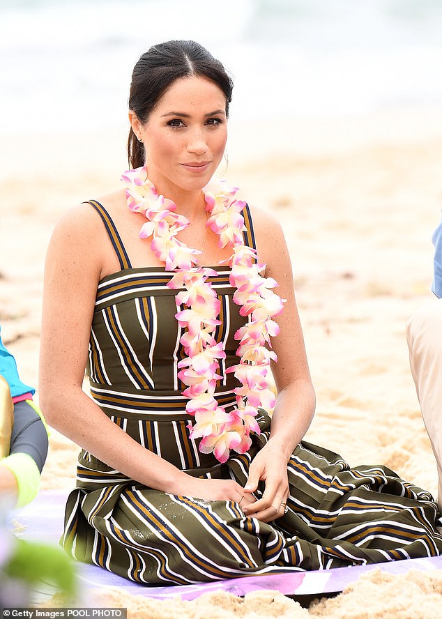 Meghan Markle on Bondi Beach during the couple's 2018 Australia tour.