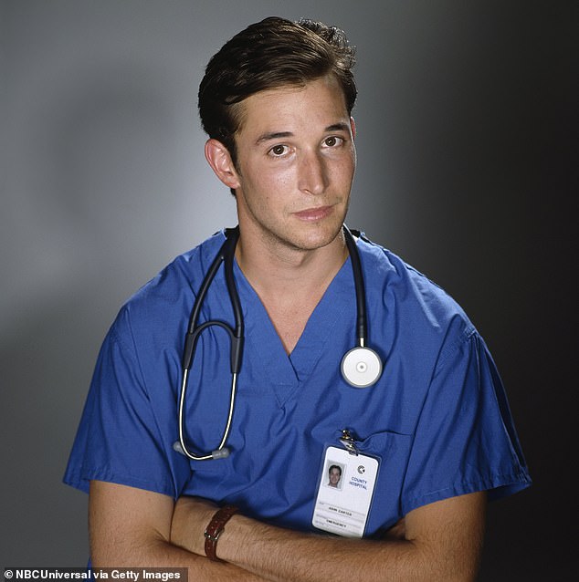 Noah Wyle as Dr. John Carter on ER.