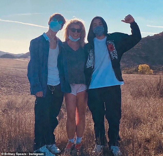Britney Spears with her sons, Sean Preston and Jayden James.