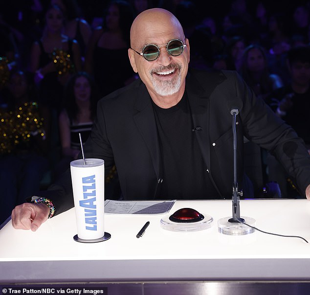 Howie Mandel at the America's Got Talent judges' desk in 2024.