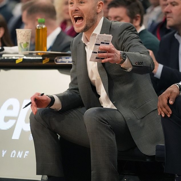 Bill watched on as his son, Luke Murray, served as an assistant coach for the Huskies - Daily Mail US