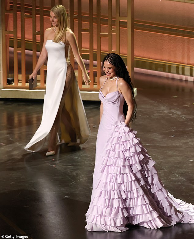 Gwyneth Paltrow onstage at the 2026 Oscars presenting the inaugural Achievement in Casting award