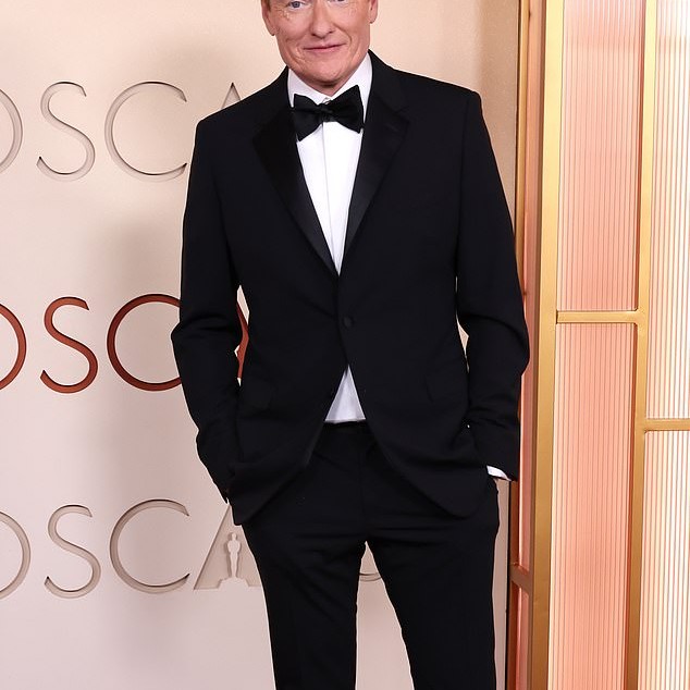 Included with the snacks was a note from host Conan O'Brien, who actually joked about how skimpy the food offerings were - Daily Mail US