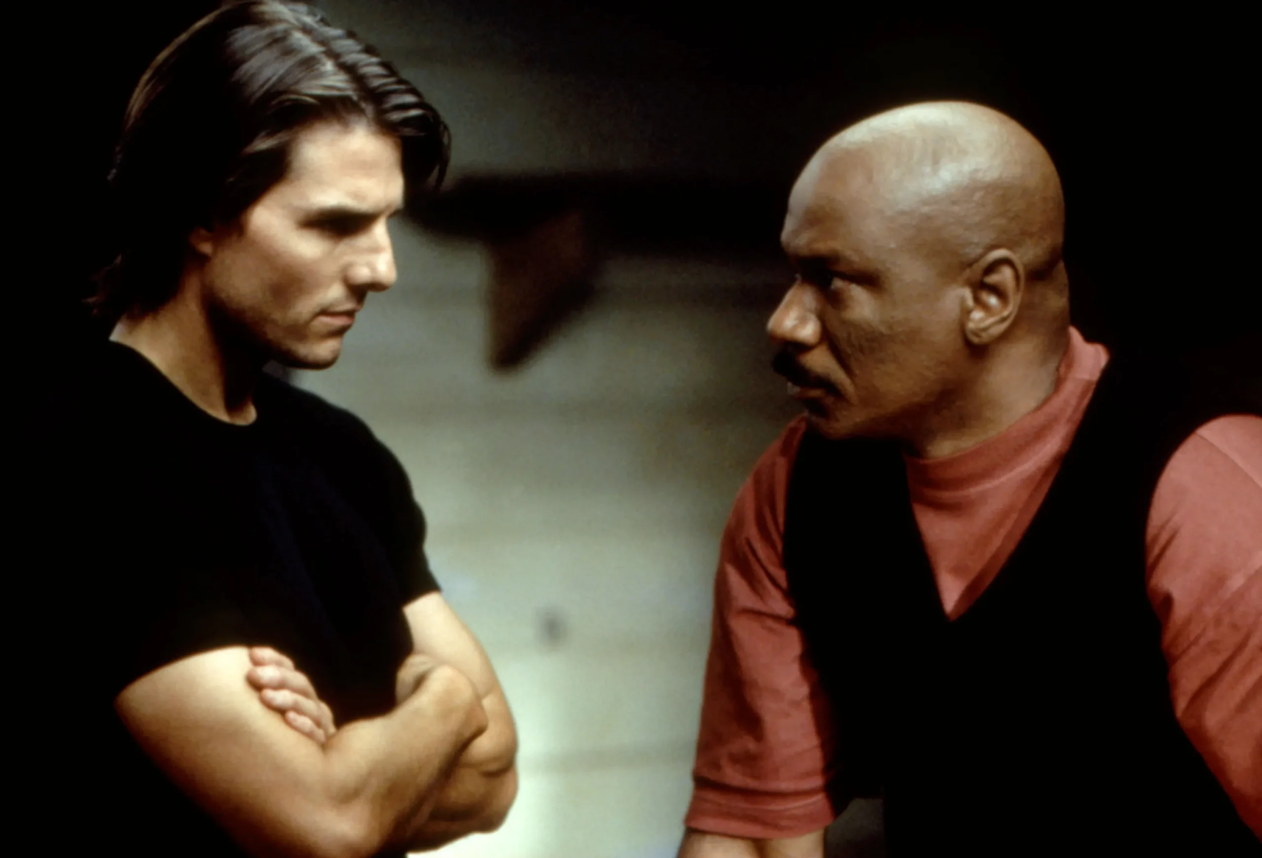 Tom Cruise and Ving Rhames in a scene from Mission: Impossible II (2000).