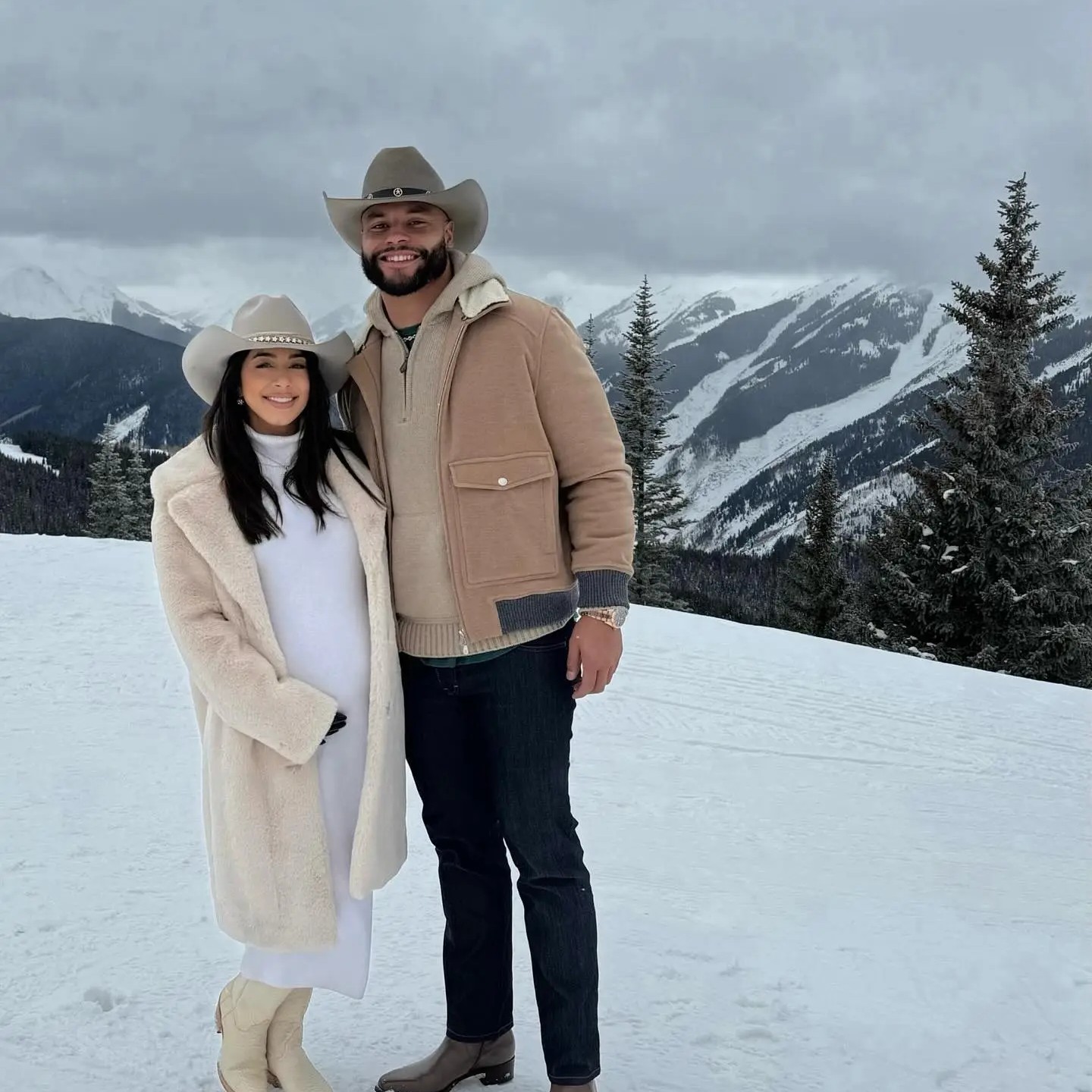 Dak Prescott and his ex-fiancee, Sarah Jane Ramos, seen here in February 2024, broke up weeks before their wedding. - sarahjane/Instagram