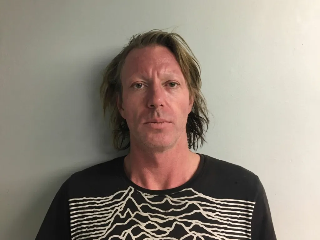 Elijah Blue Allman in a booking photo following a March 2026 arrest in New Hampshire.