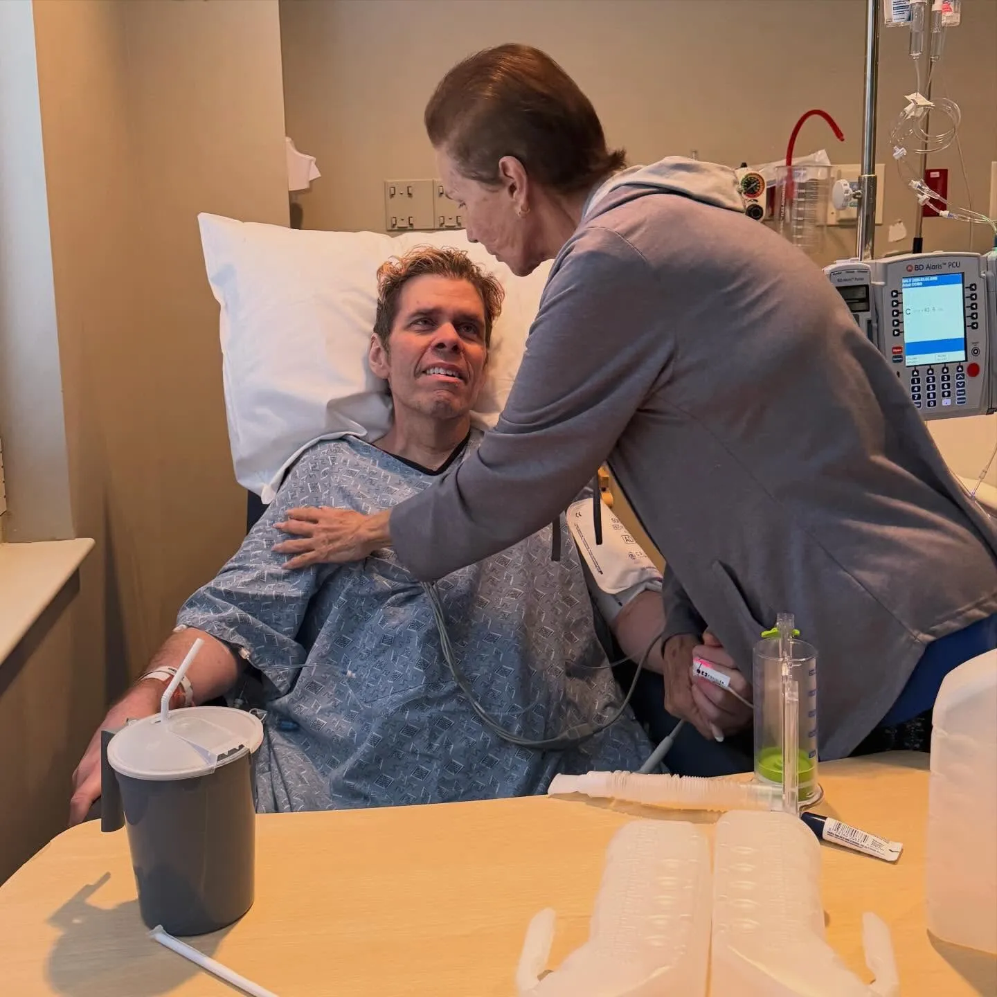 In a follow-up video, Hilton (seen above with a nurse) thanked the staff at the Southern Hills Hospital in Las Vegas. theperezhilton/instagram - Page Six