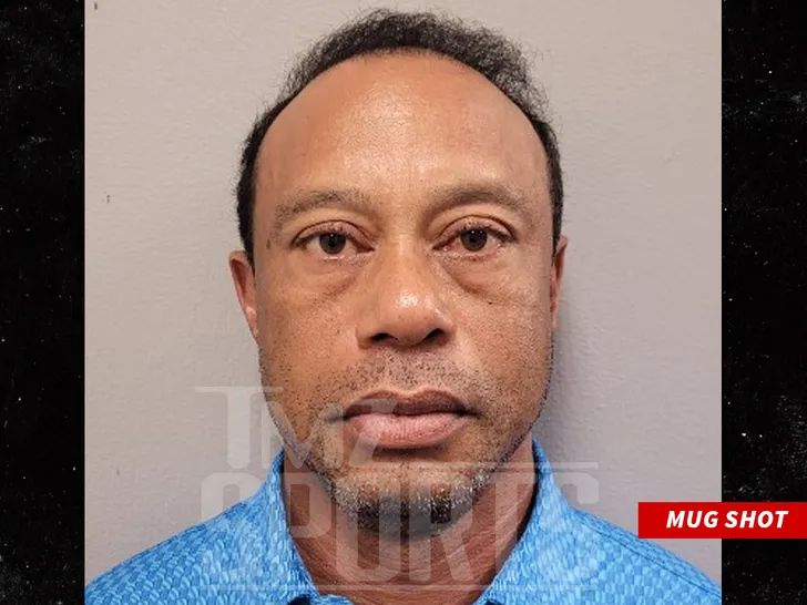 Tiger Woods mugshot following his March 27, 2026 DUI arrest in Jupiter, Florida.