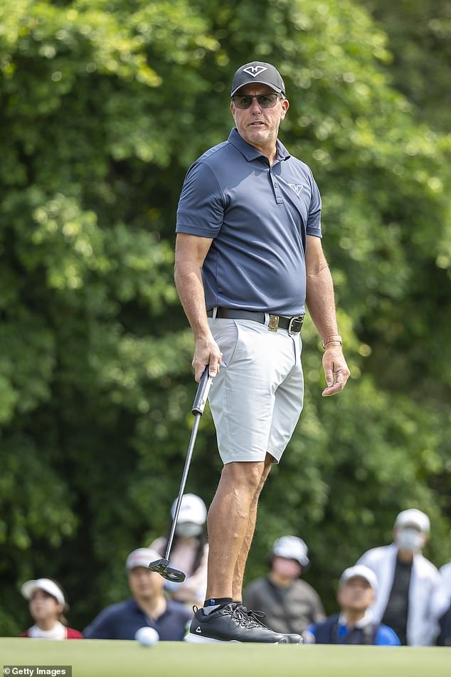 Phil Mickelson at Augusta; in 2023 he acknowledged his gambling had become reckless and sought help.