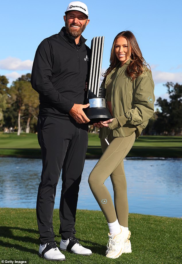 Dustin Johnson with Paulina Gretzky; in 2018 Johnson said they were working through things after rumors.