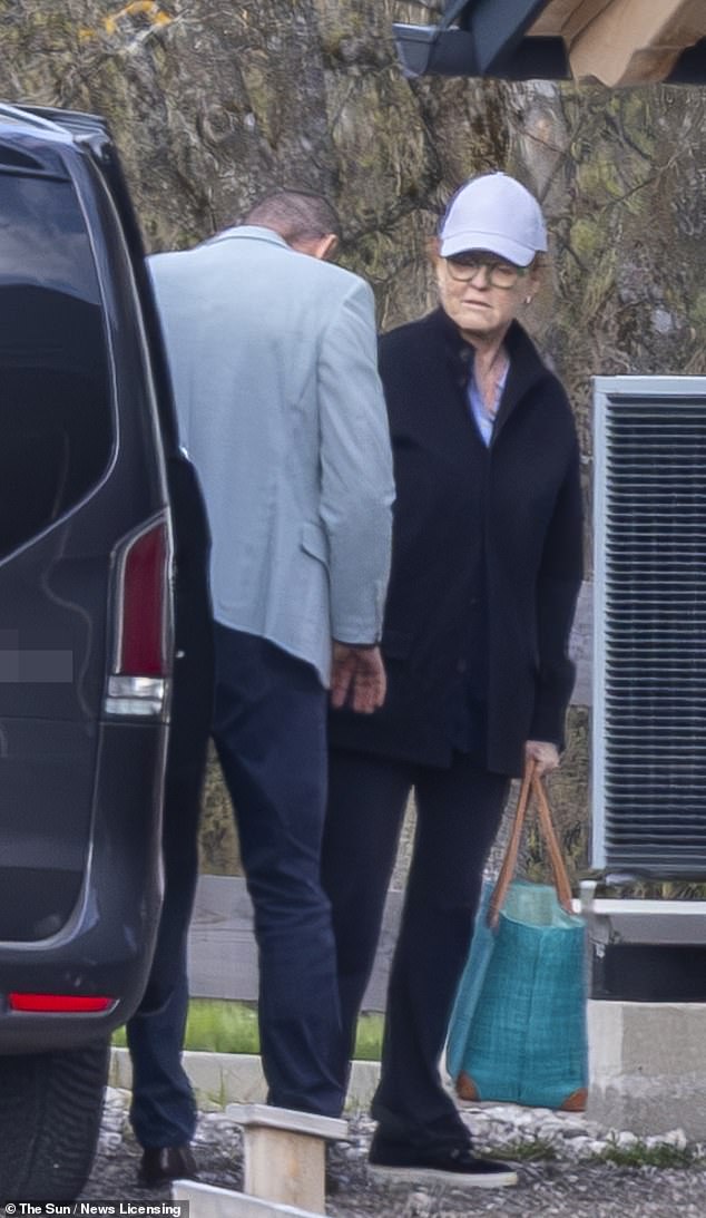 Sarah Ferguson outside an Austrian wellness clinic, as published by a UK tabloid in April 2026.