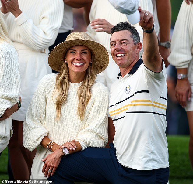 Rory McIlroy with wife Erica Stoll - the golfing great filed for divorce from her in May 2024 - Daily Mail US