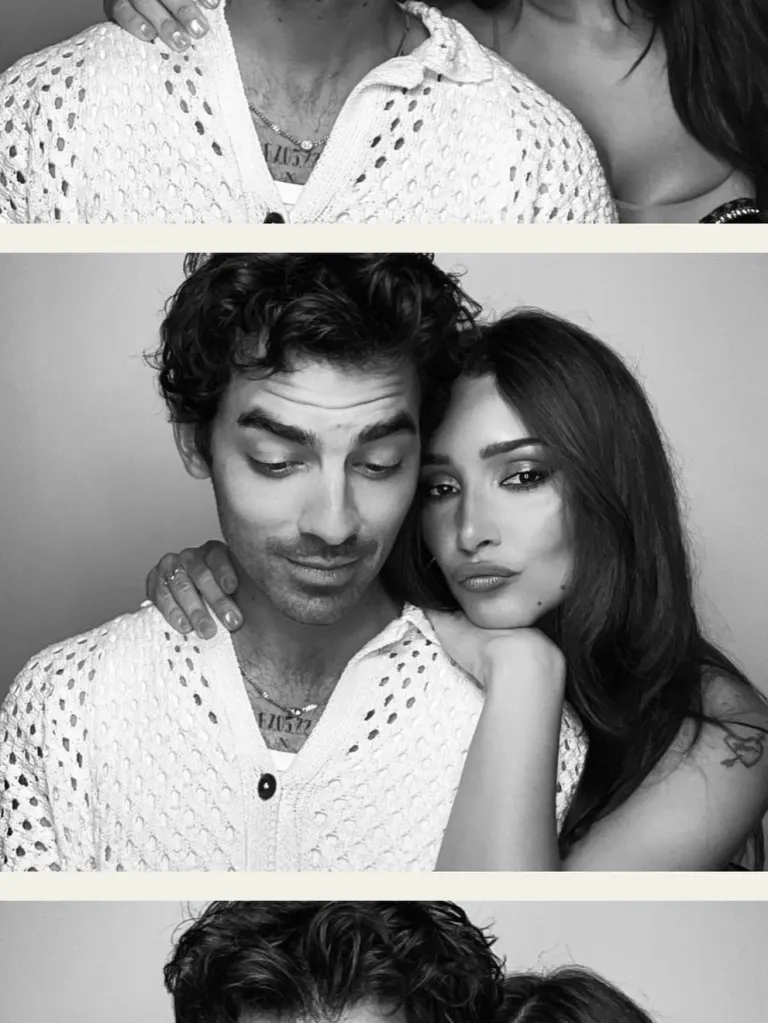Joe Jonas and Tatiana Gabriela share a cozy black-and-white selfie from his Instagram carousel.