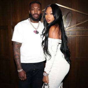 Fontaine and Megan confirmed they were dating in February 2021 and parted ways in 2023. - Getty Images for 40/40 Club